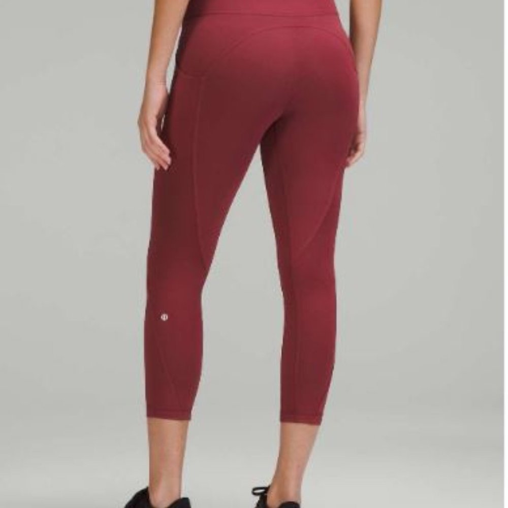 Lululemon All the Right Places High-Rise Drawcord Waist Crop 23” - sz4MulledWine